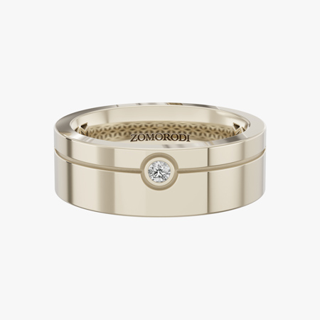 Ako Men's Solitaire Wedding Ring